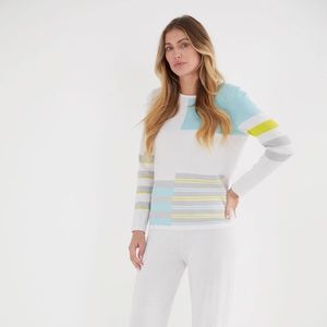 NWT Edinburgh Knitwear Colour Block Stripe Sweater Women's Size XS